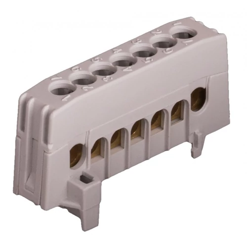 Verdeelklem 1F 7x10mm2 grijs/grijs