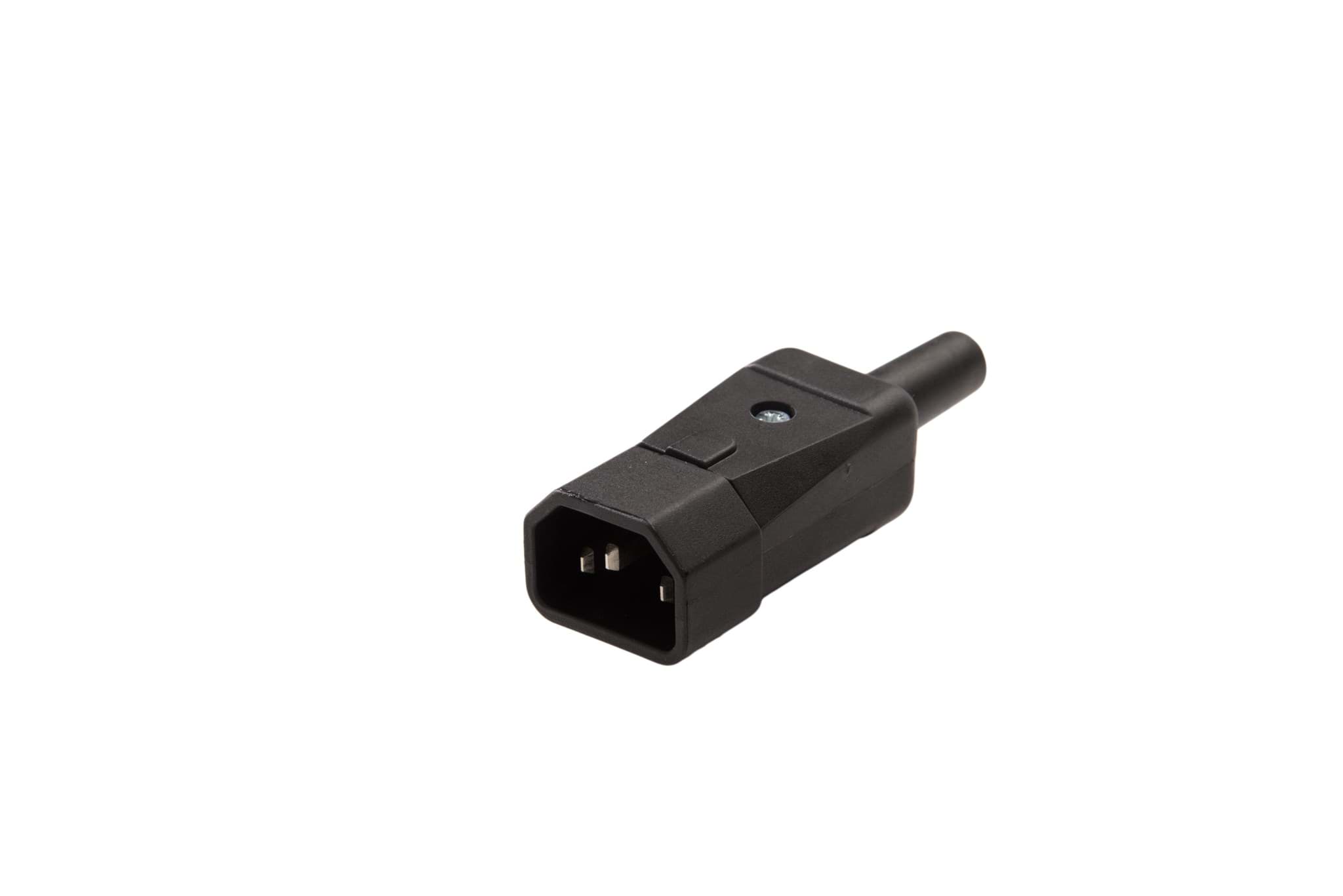 IEC C14 10A connector pen recht zwart Kaiser