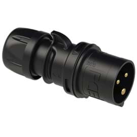 CEE steker 3p  32A 230V 6h zwart IP44 PCE