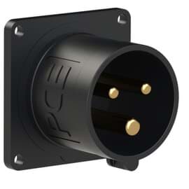 CEE toestel-inbouw 3p  16A 230V 6h zwart 56x56mm IP44 PCE