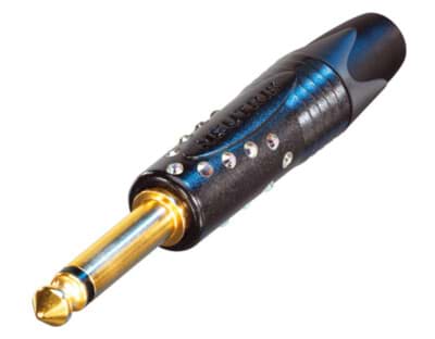 jack 6,3mm profi steker 2-polig CRYSTAL