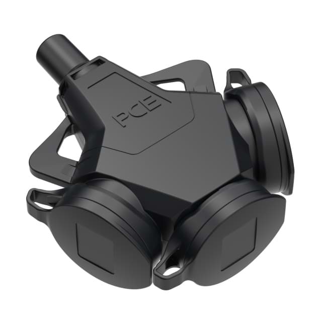 koppeling penaarde 3-weg rubber-PA6 met afdekkap zwart Taurus2 PCE