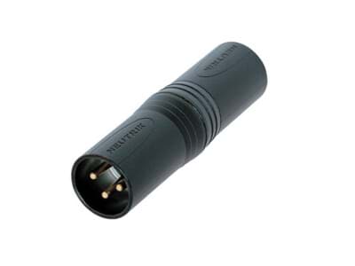 adapter XLR-3p-male <> XLR-3p-male zwart