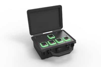 opticalCON breakoutbox SM APC QUAD to 4xDUO