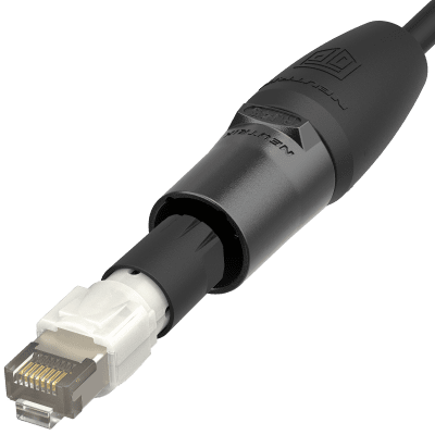 etherCON kabeldeel zwart TOP IP65 Retractable incl RJ45 connector BULK