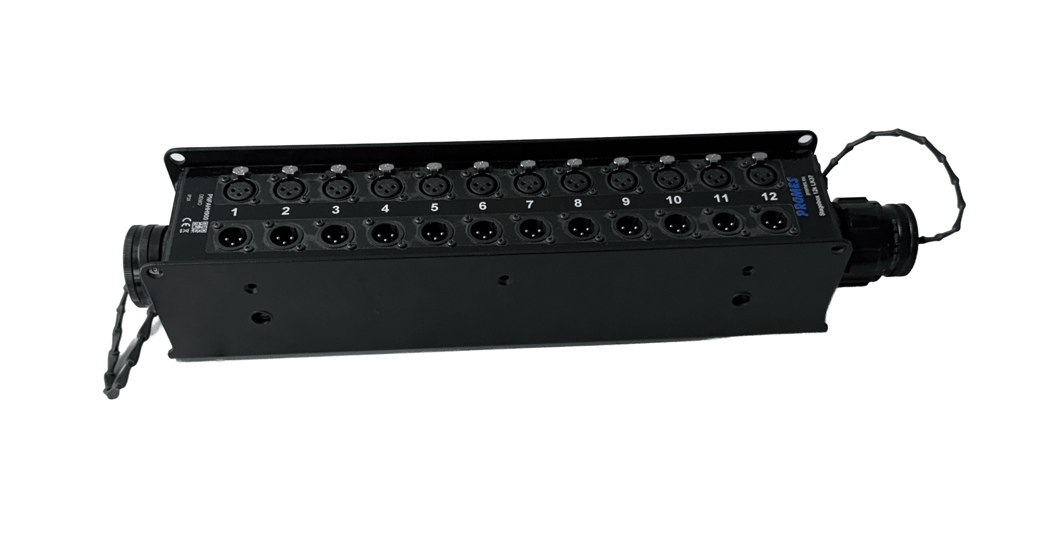 stagebox 12k LK37 +doorlus >12xXLR3 male+female zwart