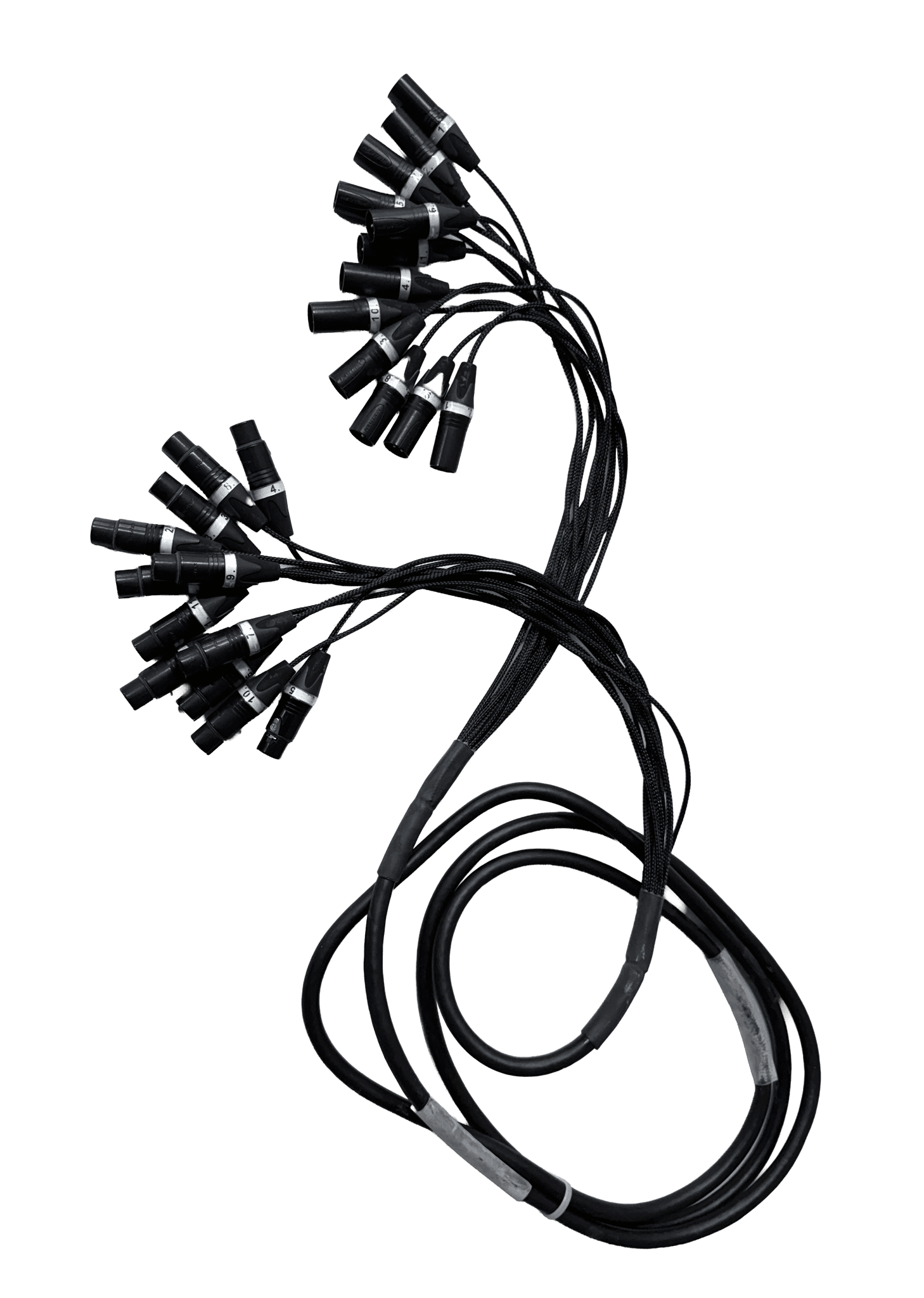 audiomulti 12k MW-CY0,14 PVC spin 12x XLR fem. 4m>spin 12x XLR male z.