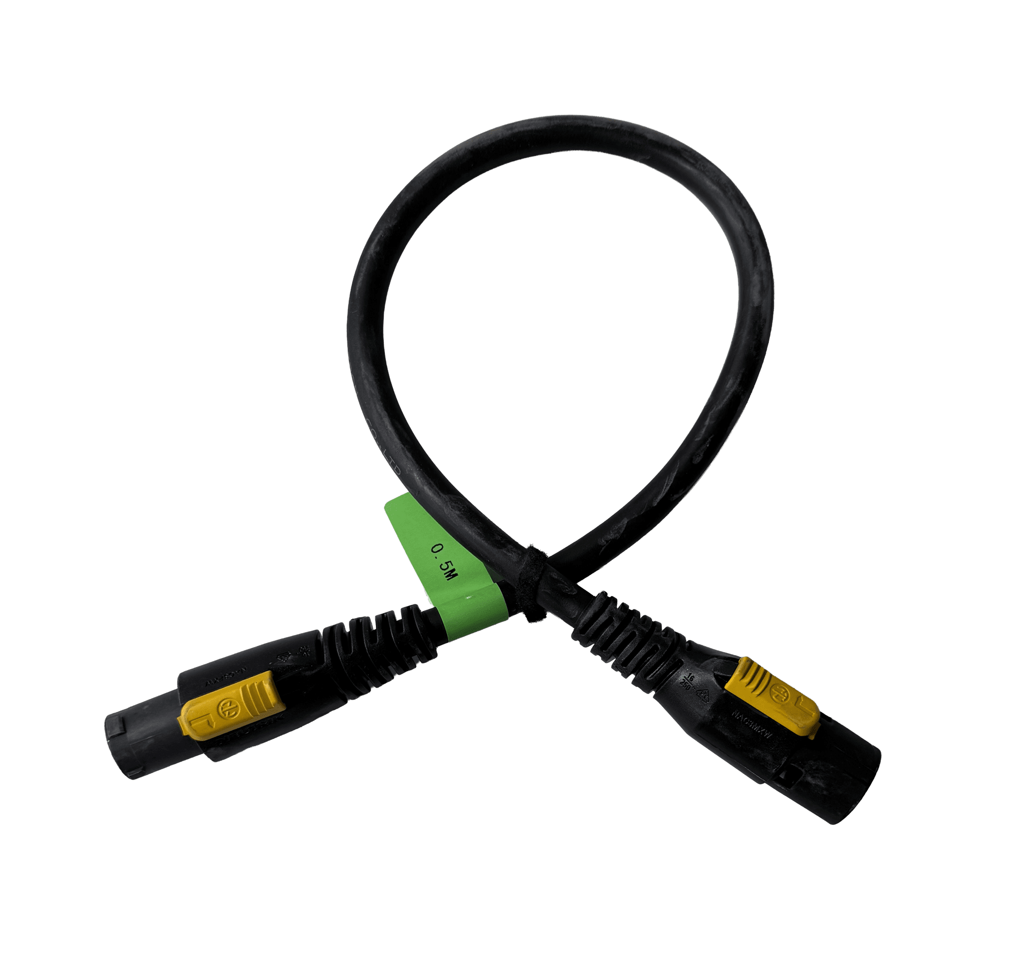 verlengkabel H07RNF 1,5mm2 powerCON TRUE1  0,5m molded geel $