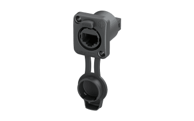 etherCON cat5e chassis-D IDC-recht met afdekkap TOP IP65/IP67airtight
