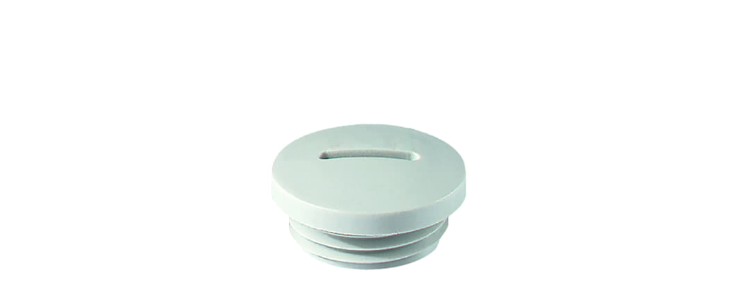 blindstop polyamide M12 lichtgrijs